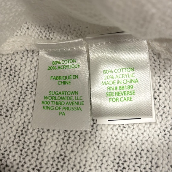 Lilly Pulitzer Women’s White Long Sleeve Sweater Coffee Beach Repeat Small - Picture 7 of 13